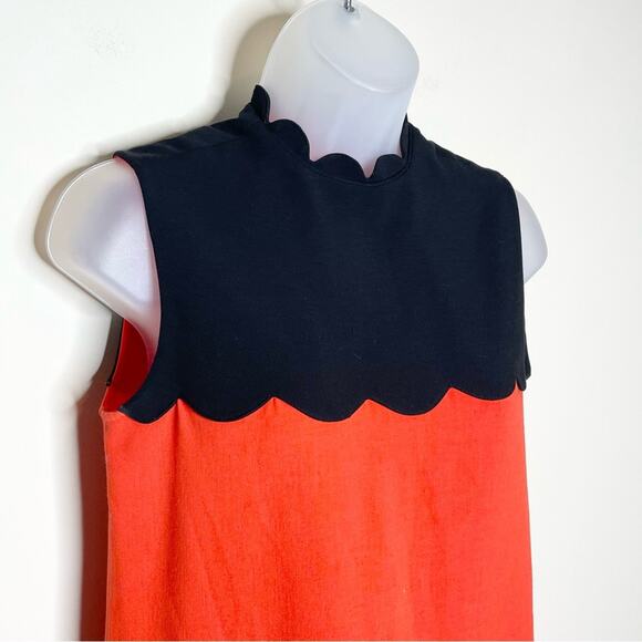 VICTORIA BECKHAM for Target Orange/Black scallop shift dress size XS - Picture 3 of 7